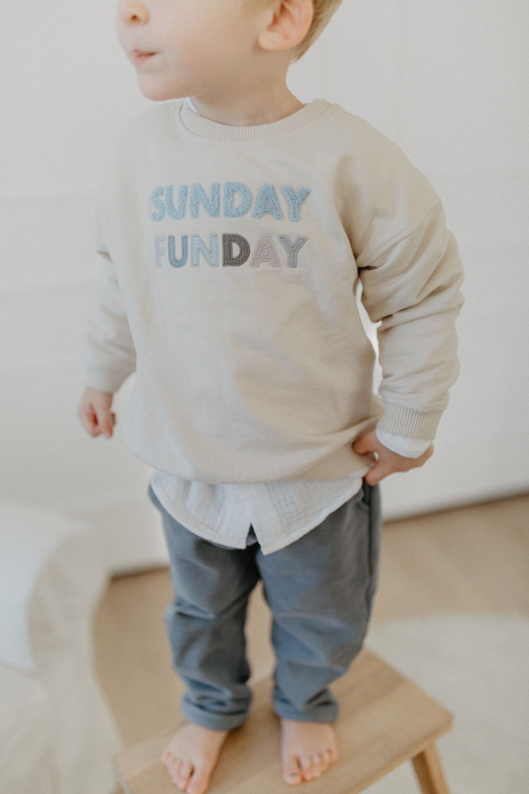 Oversized Sweatshirt 'Sunday Funday Blue'