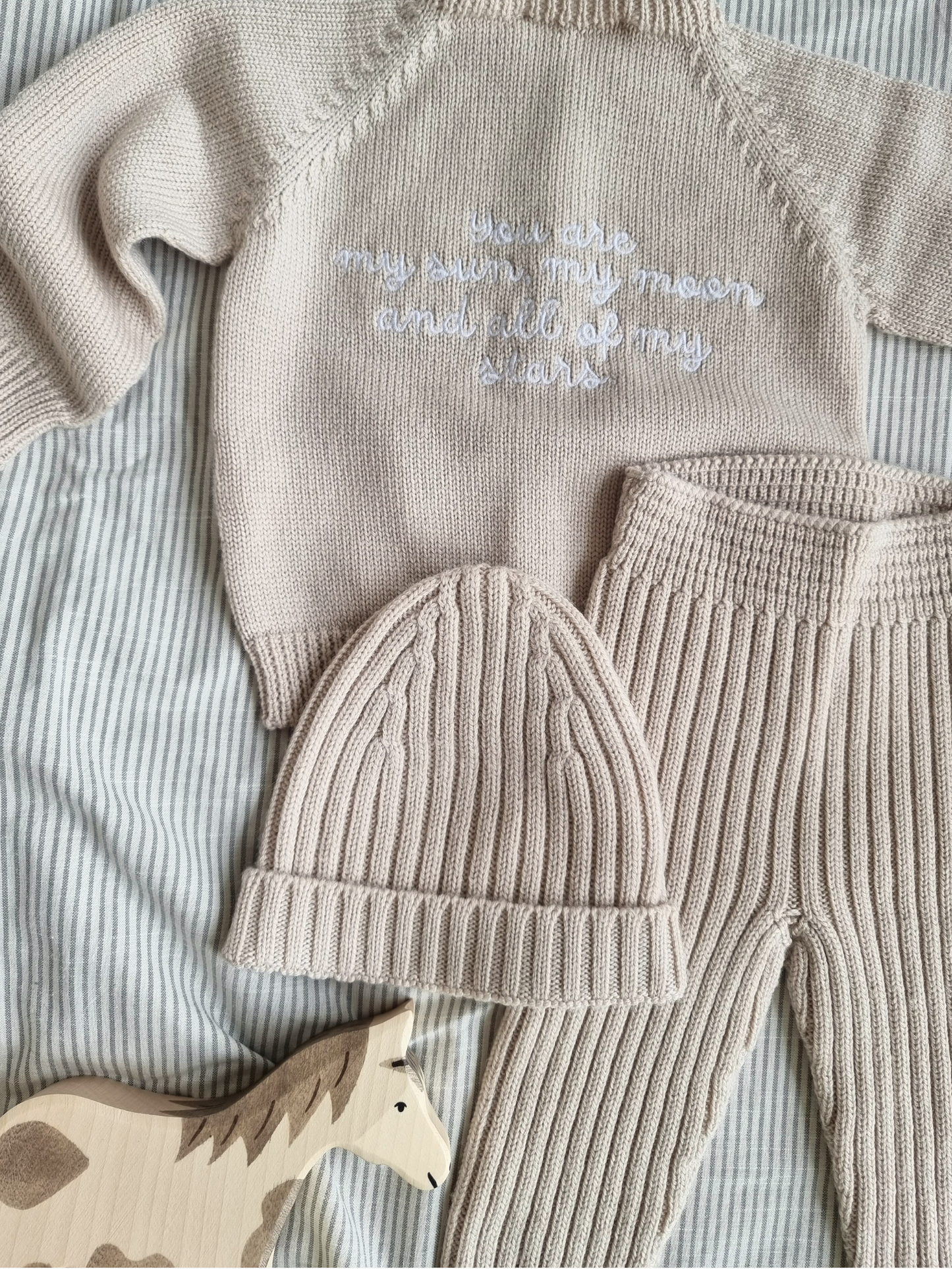 Cardigan YOU ARE MY SUN 'Creme'