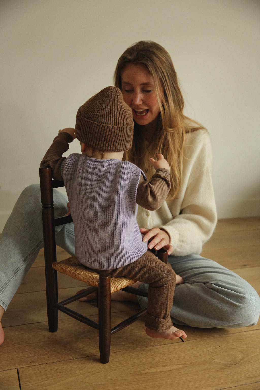 Knitted sweater vest Harvey 'Apricot'