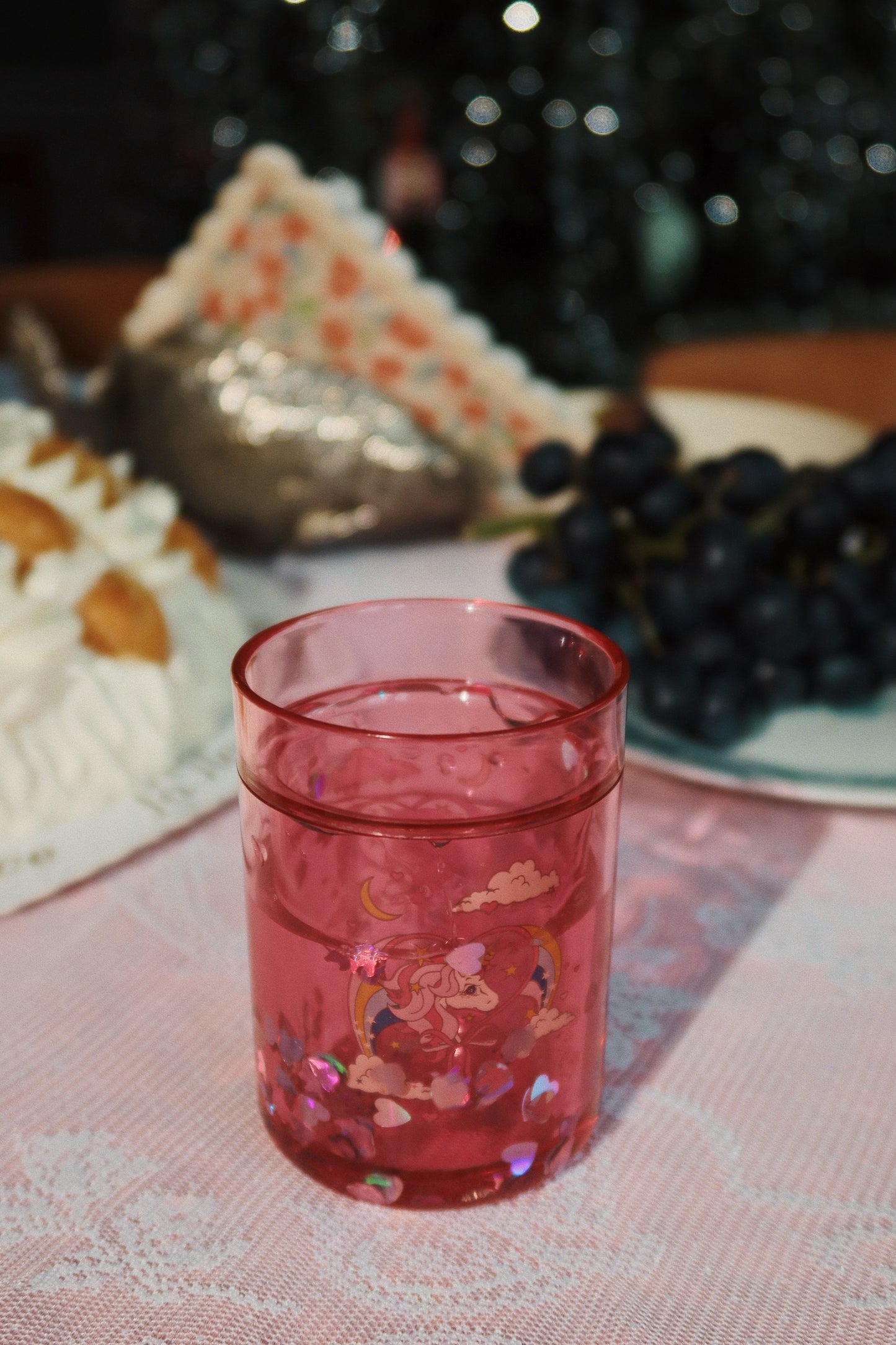 Set of 2 glitter cups 'Cherry'