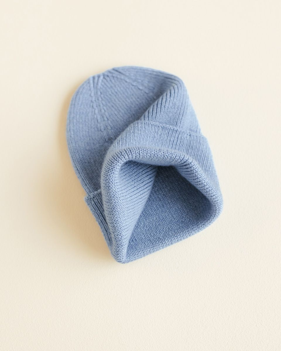 Beanie Fonzie NEWBORN  'Light Blue'