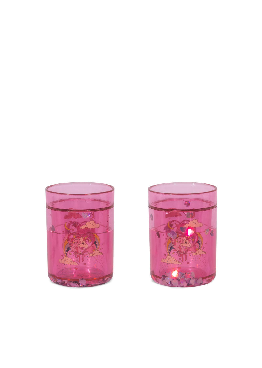 Set of 2 glitter cups 'Cherry'