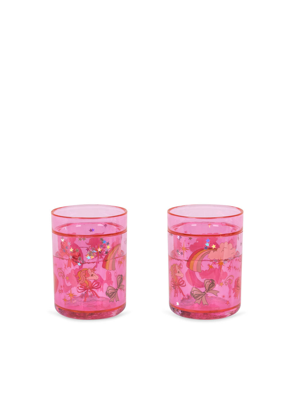 Set of 2 glitter cups 'Cherry'