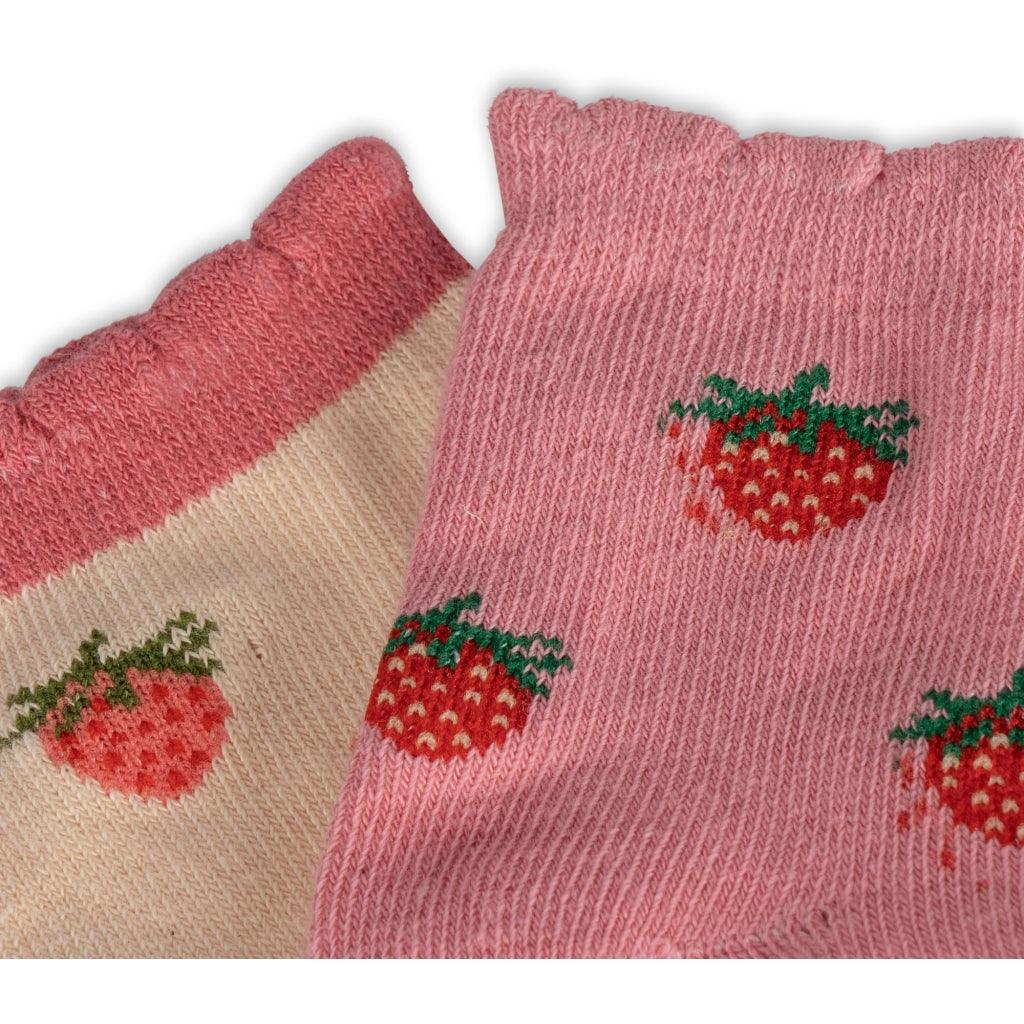 2er-Pack Jacquard Socken 'Strawberry Pink' - The Little One • Family.Concept.Store. 