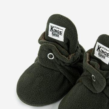 Fleece Booties 'Classic'- Olive - The Little One • Family.Concept.Store. 